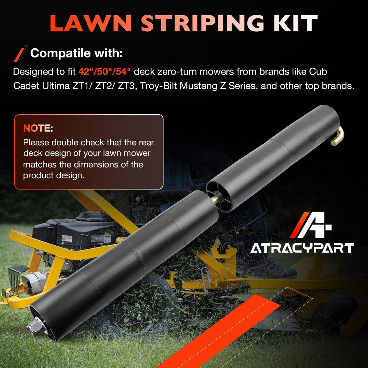 ATRACYPART 19A70060 compatible with Cub Cadet ZT1 Ultima 42-inch deck.