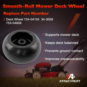 ATRACYPART deck wheels prevent scalping for level cutting.