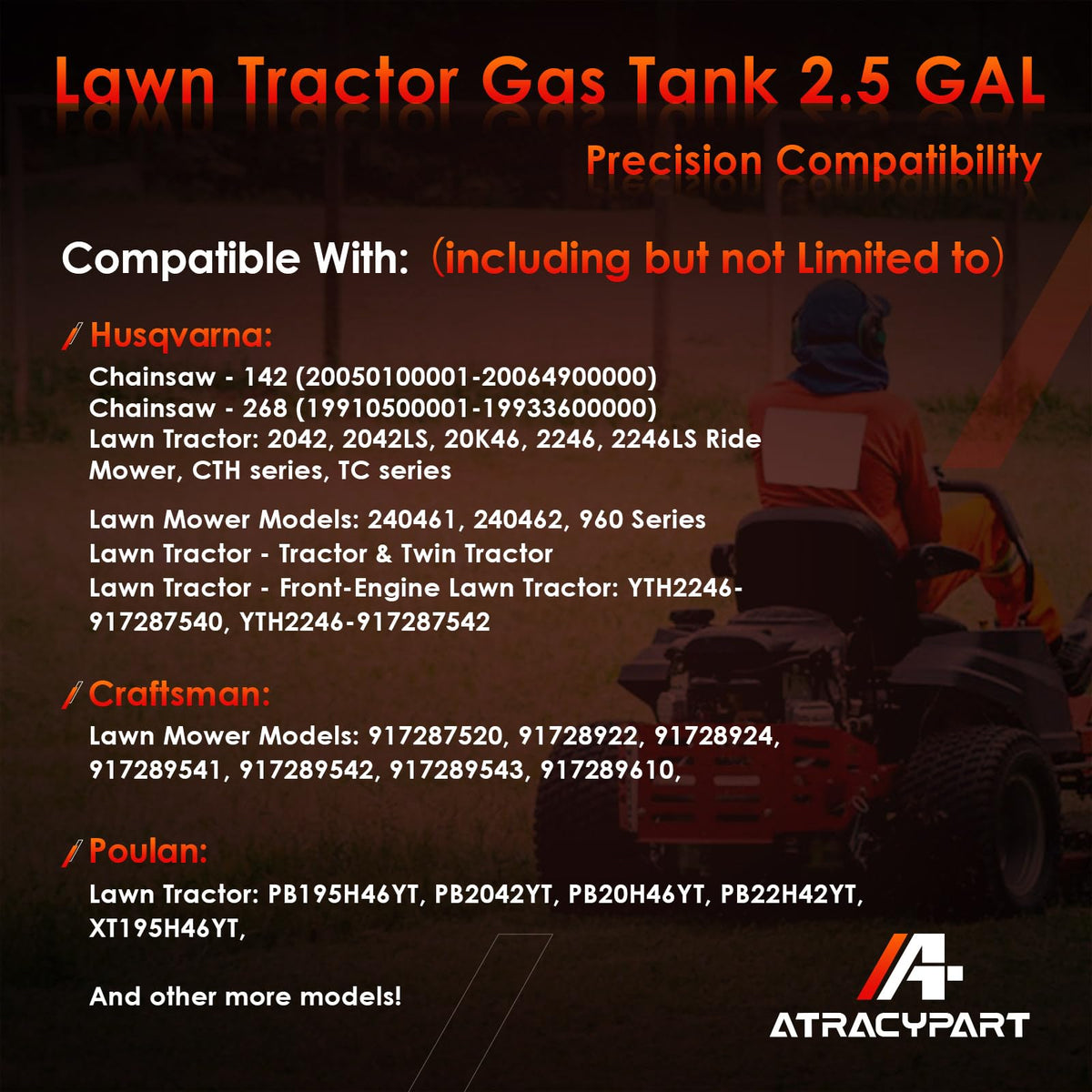 ATRACYPART high-impact tank construction reduces leaks and overheating risk during operation