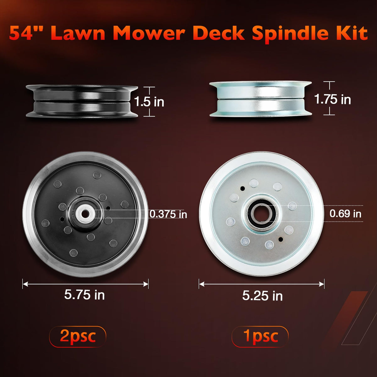 ATRACYPART complete kit components shown for a full deck rebuild.