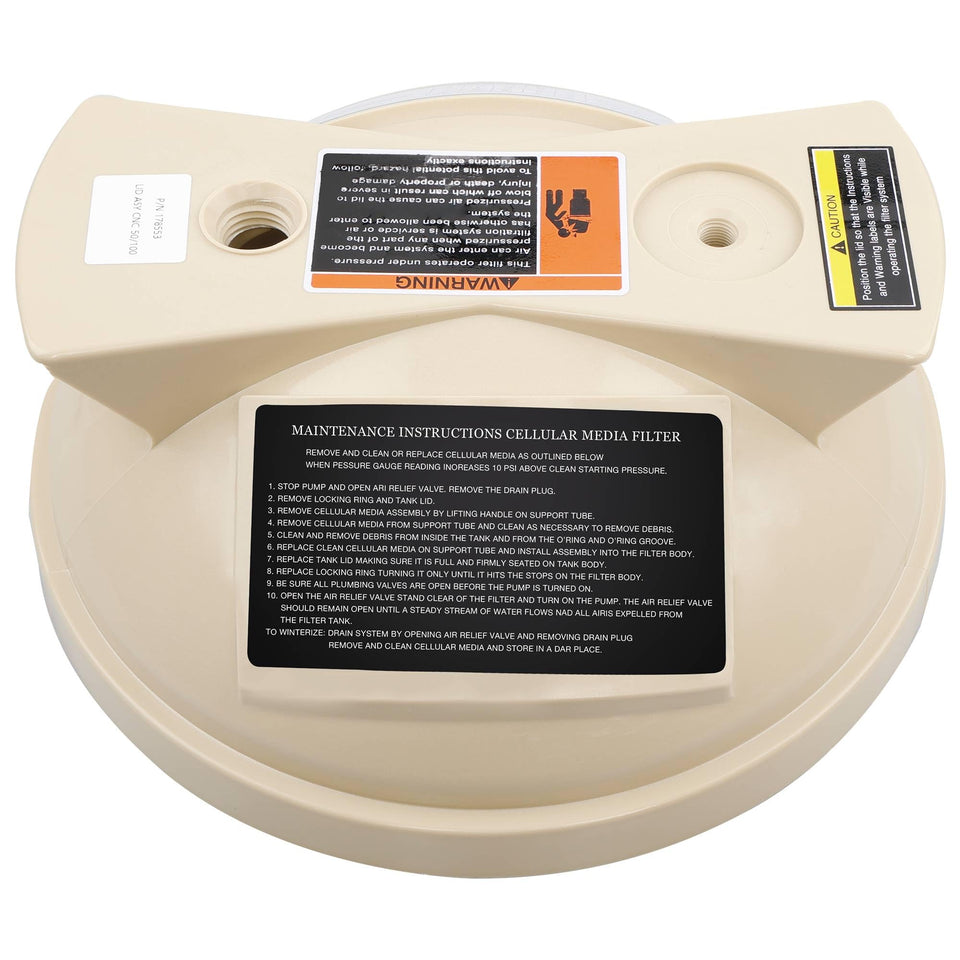 ATRACYPART pool filter lid closeup showing durable construction