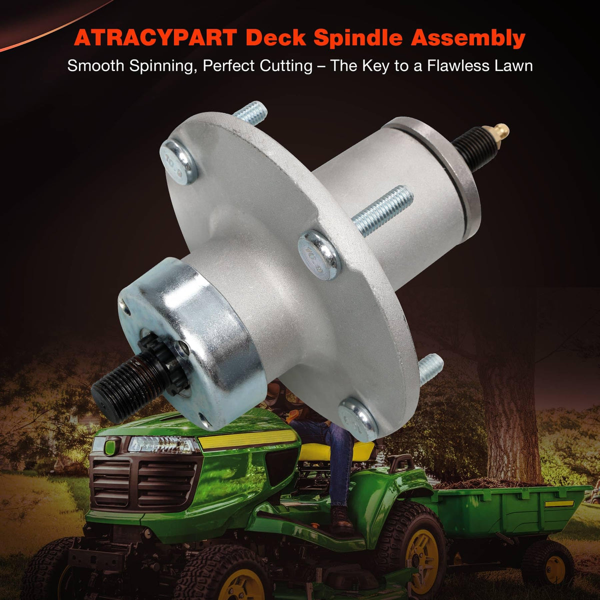 ATRACYPART 12-month warranty on mower spindle for peace of mind.