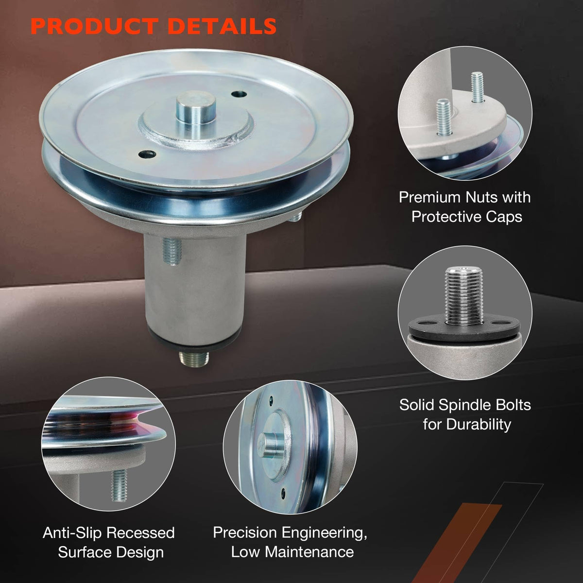ATRACYPART spindle for Gravely ZT XL 52—prevents deck wear.