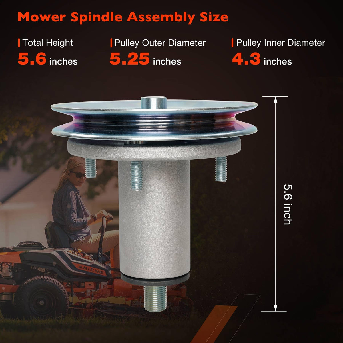 ATRACYPART durable spindle—premium materials for heavy-use mowing.