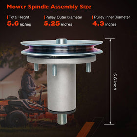 ATRACYPART durable spindle—premium materials for heavy-use mowing.