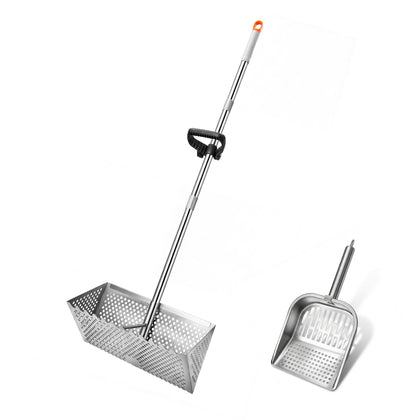 ATSARIUM Sand Flea Rake with 52in detachable handle for easy beach digging