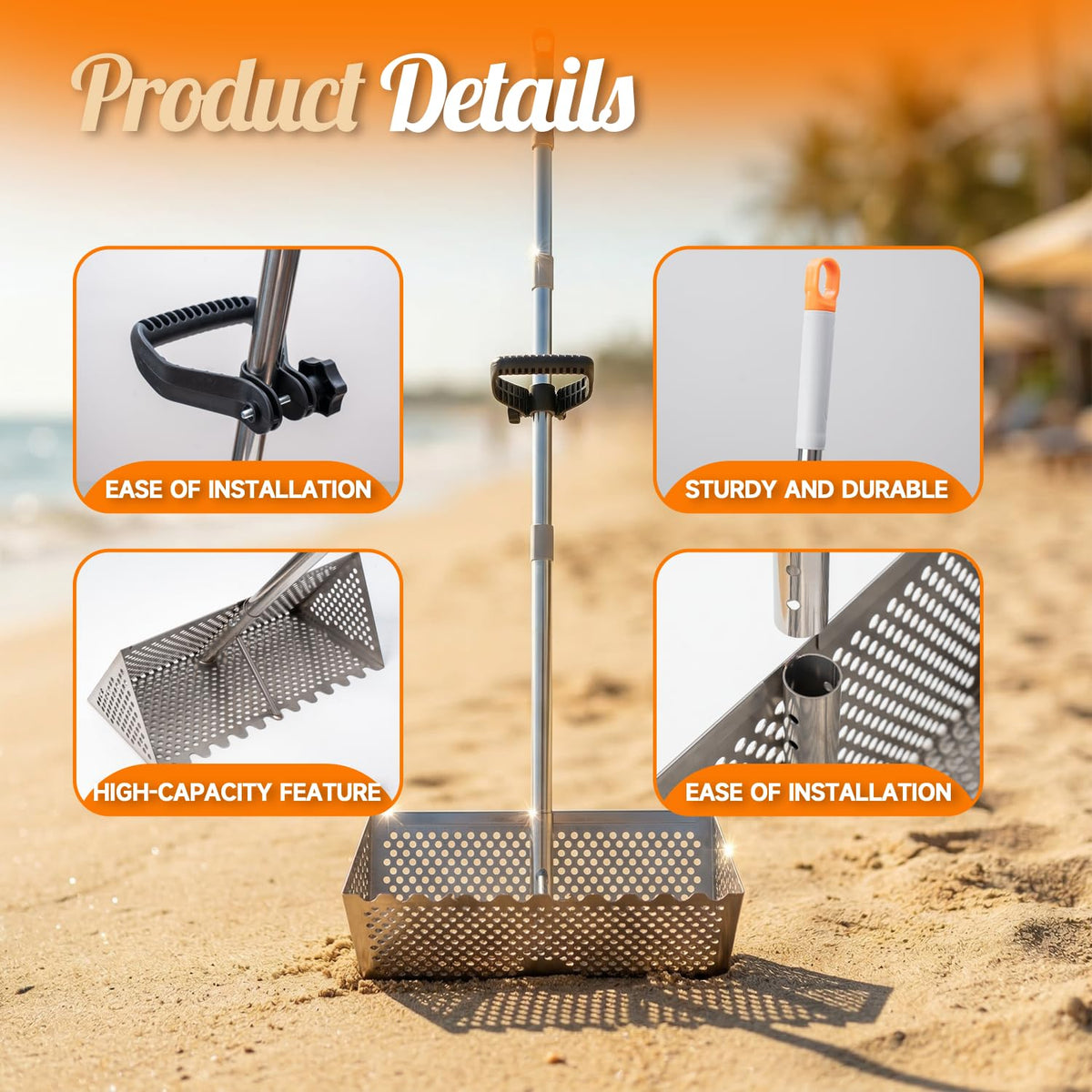 ATSARIUM Rake with 8mm mesh detail for efficient filtration