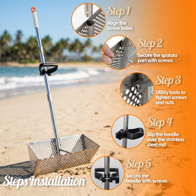 ATSARIUM Auxiliary handle aids digging and raking