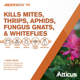 Atticus Ascertain TR fogger in action releasing mist over a plant canopy