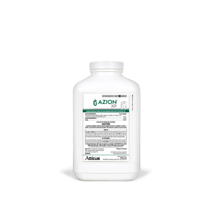 Atticus Azion XP bottle label with active ingredient details for precise application.