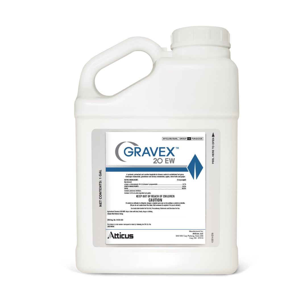 Atticus Gravex 20EW fungicide bottle pour protecting lawns and landscapes
