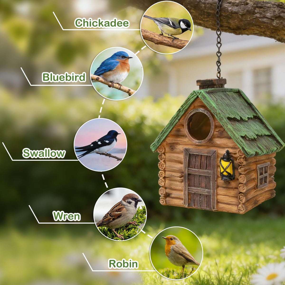 Attivolife nesting box waterproof garden design keeps small birds safe.