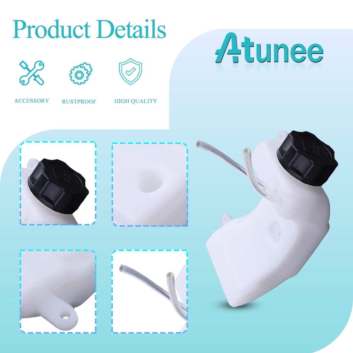 Atunee fuel tank assembly for Homelite UT29007 supports quick replacement and durability