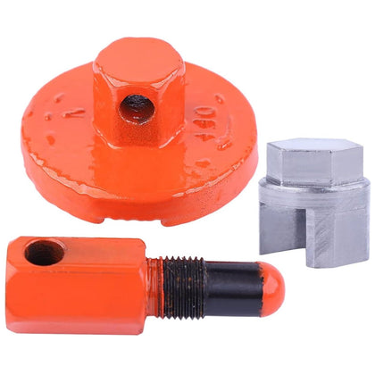 Atunee piston stop tool secures crankshaft for clutch service.