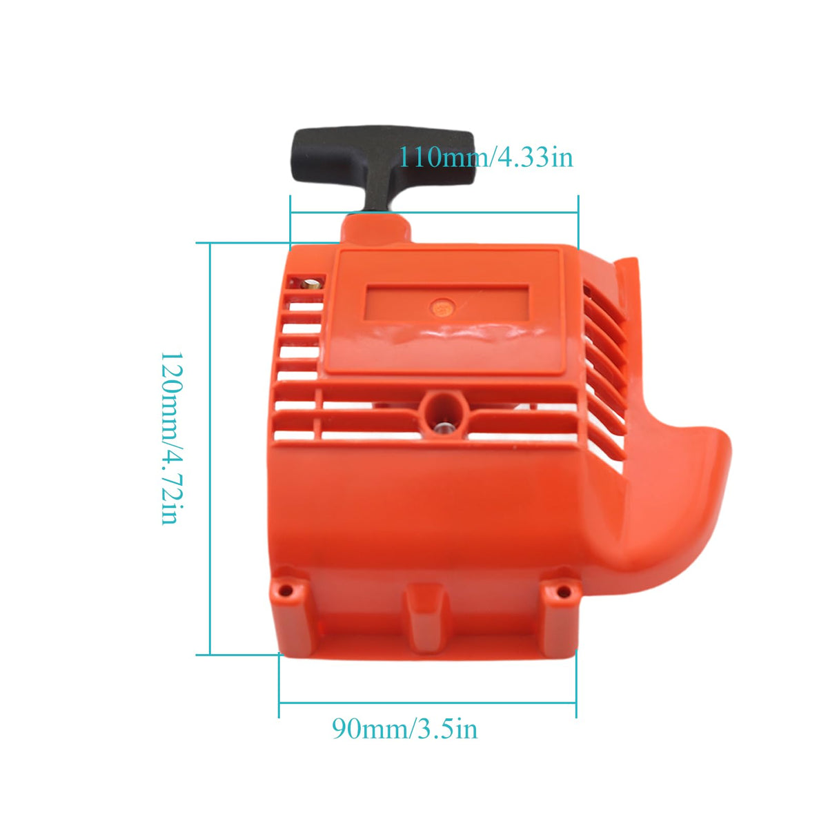Atunee Recoil Pull Starter housing and cord highlights durable polymer and strong cord.
