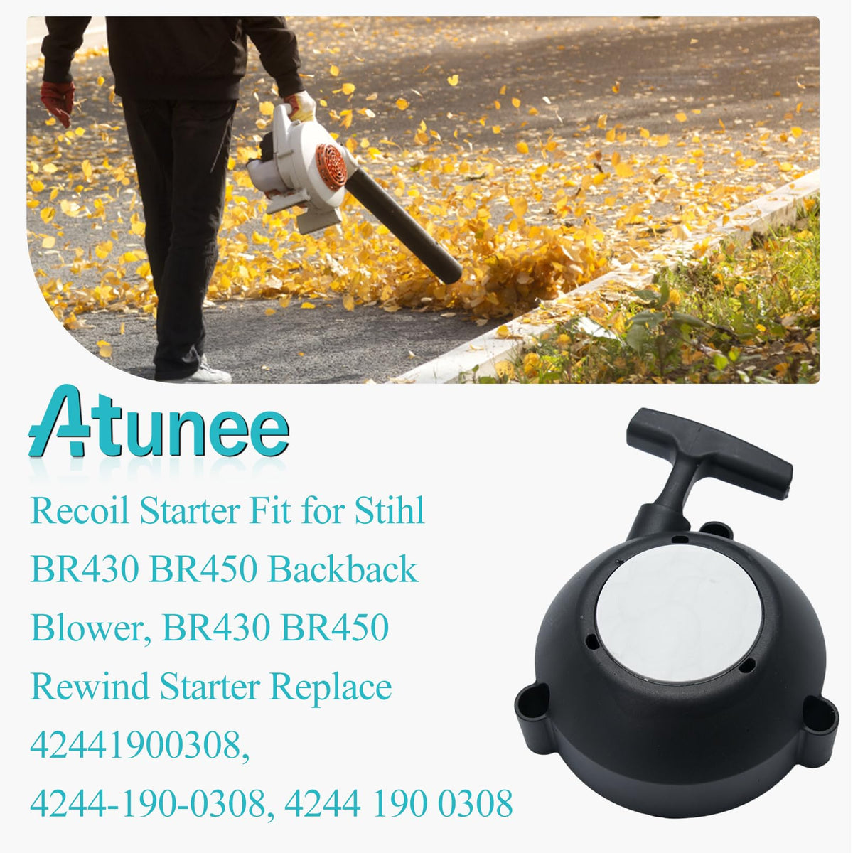 Replacement starter compatible with 42441900308 and 4244-190-0308 numbers.