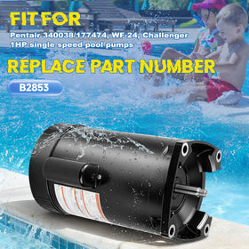 ATVMaster B2853 motor 3450 RPM focus ensures steady pool water flow