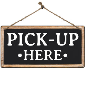 Sign-hanging with jute rope offers quick, tool-free installation.
