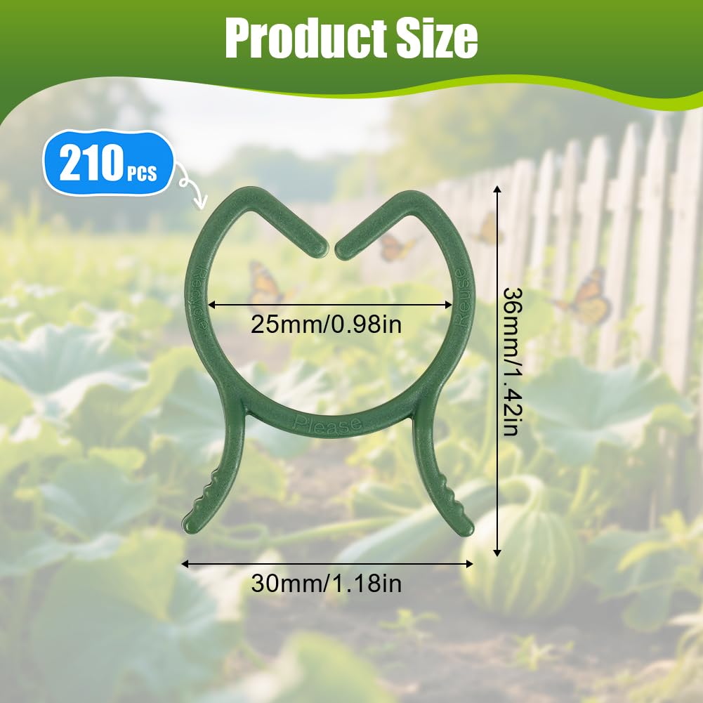 AUAUY plant clips large size close-up securing thicker stems outdoors.