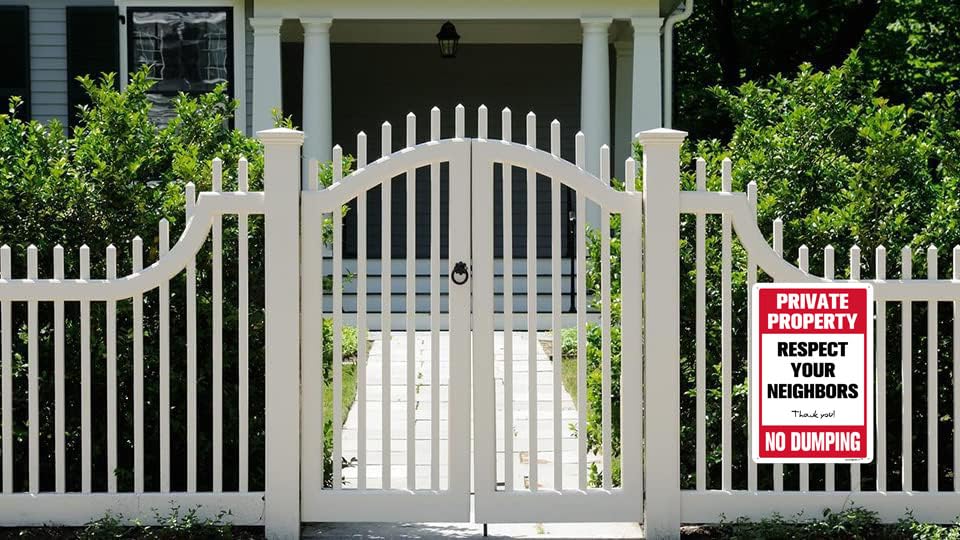 AUCCMORLY easy-installation sign 8x12 for simple setup on fences or walls