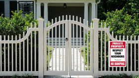 AUCCMORLY easy-installation sign 8x12 for simple setup on fences or walls