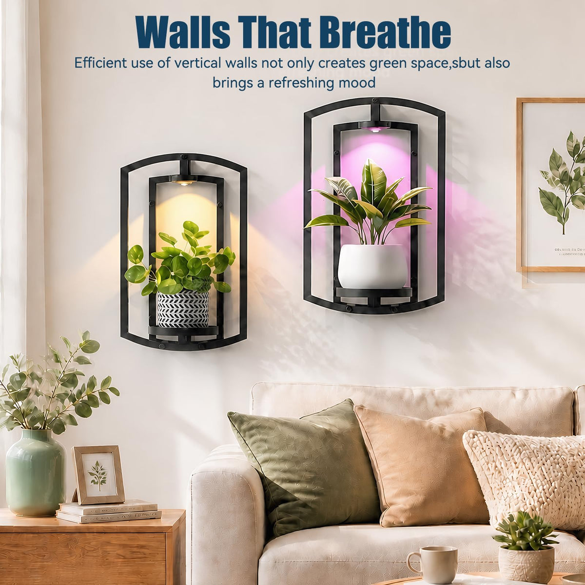 AUCCNT accommodates plants up to 14 inches tall in compact spaces.