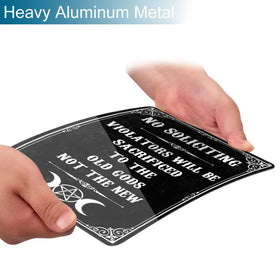 AUCIO gothic Halloween metal sign adds bold vibe to porch