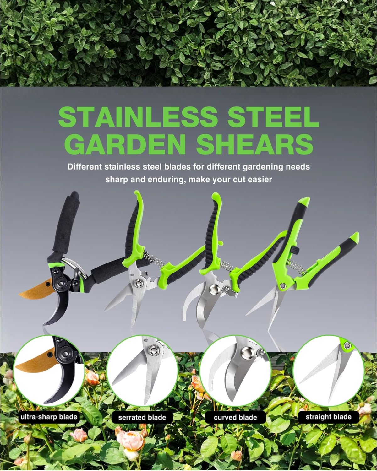 AudcaLight four-blade set for versatile pruning tasks