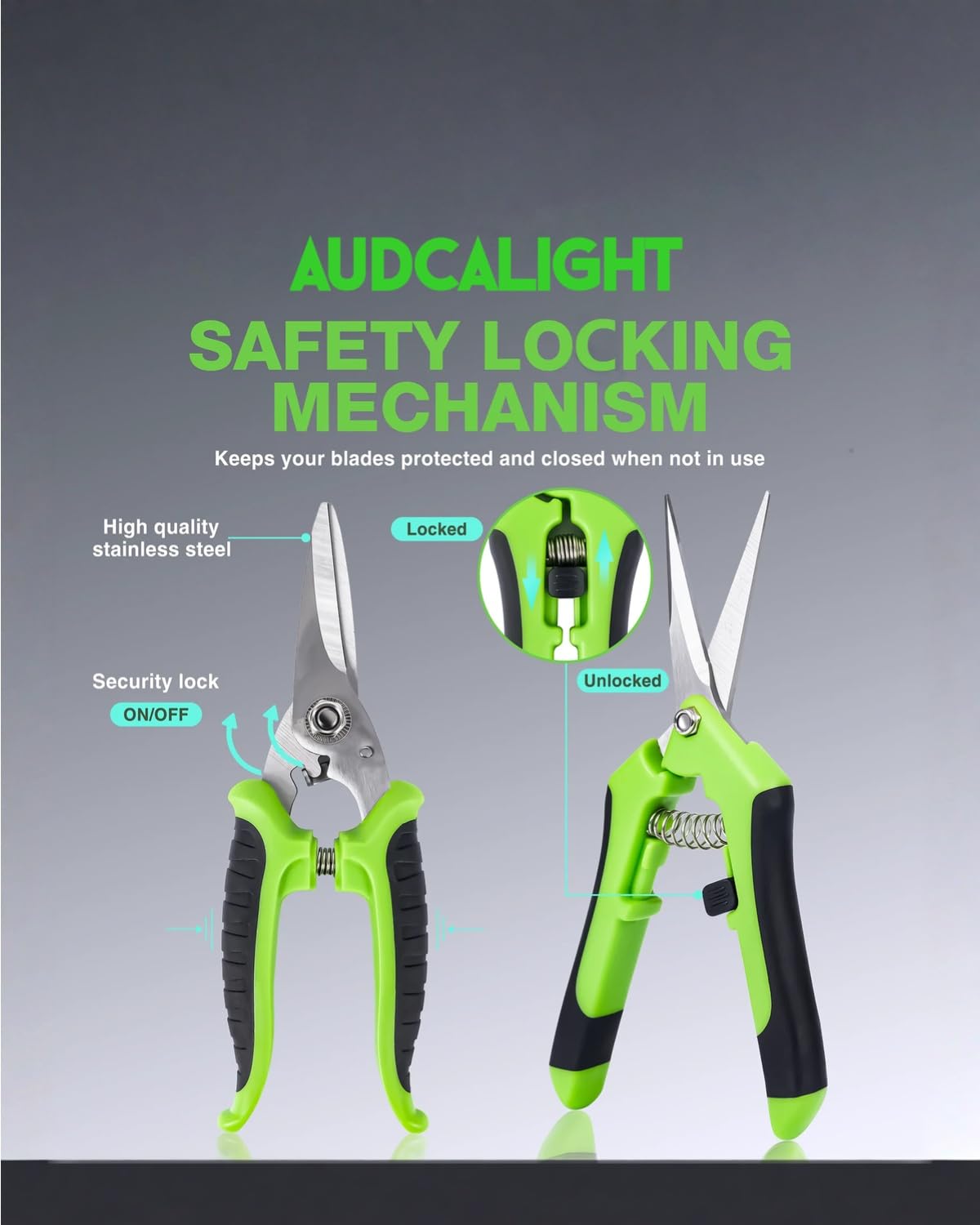 AudcaLight gardening gloves with protective coating for hand safety