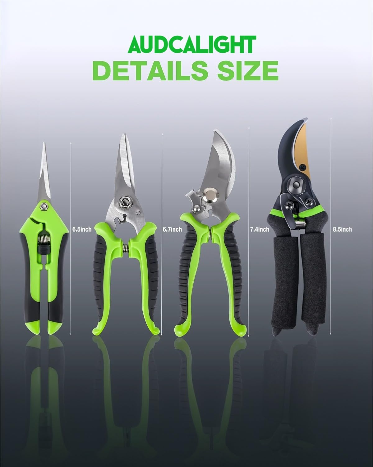 AudcaLight pruning shears with safety lock for safe storage