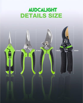 AudcaLight pruning shears with safety lock for safe storage