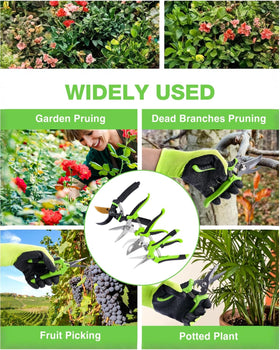 AudcaLight stainless-steel pruning shears for durable gardening
