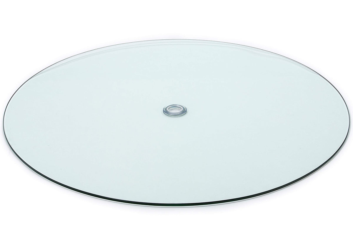 Audio-Visual Direct tempered glass table top 48 inch with rounded edge enhances dining room style.
