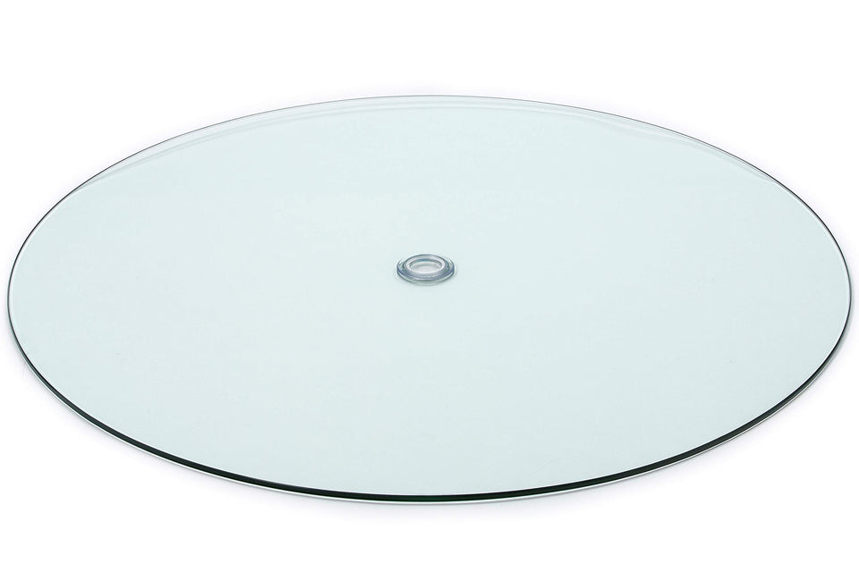 Audio-Visual Direct tempered glass table top 48 inch with rounded edge enhances dining room style.