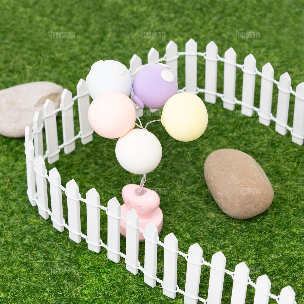 AUEAR fairy garden fence with iron connector boosts durability