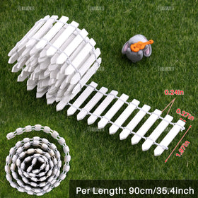 AUEAR white wood fence adds charm to mini garden scenes