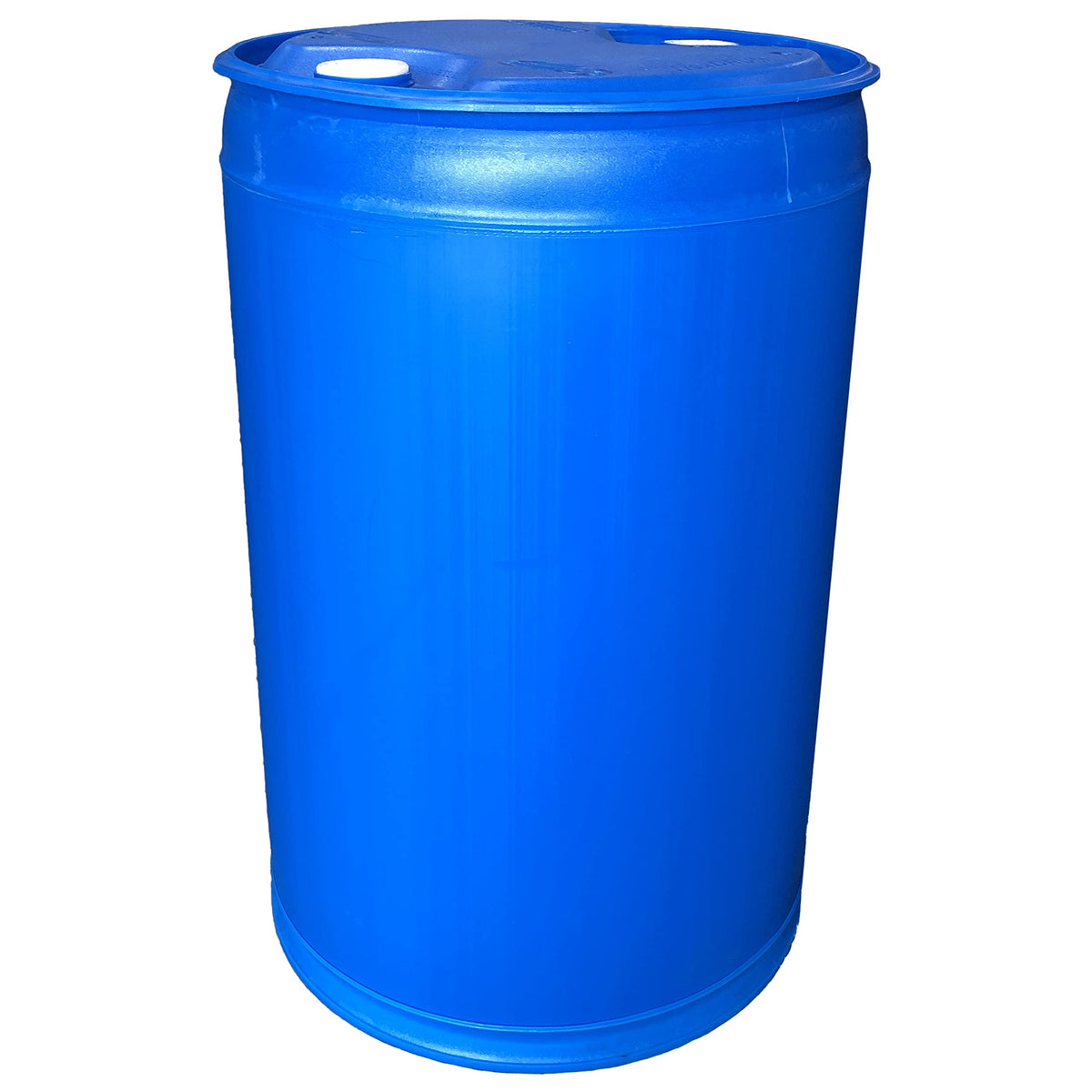 Augason Farms 55-gallon water storage barrel with dual ports for easy filling and draining.