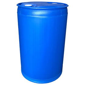 Augason Farms 55-gallon water storage barrel with dual ports for easy filling and draining.