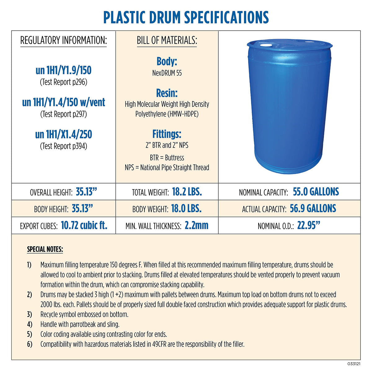 Augason Farms water storage barrel dual ports enable quick access during emergencies.