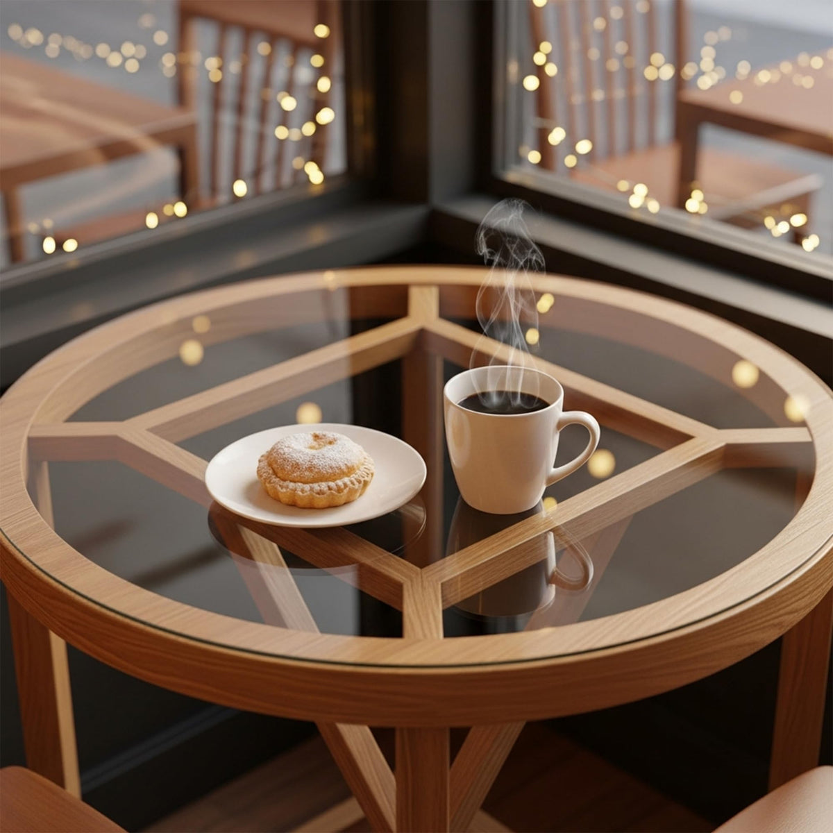 Augeno 30-inch tabletop enhances spaces with clean, modern lines
