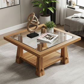 Augeno glass top with six bumpers for stable placement
