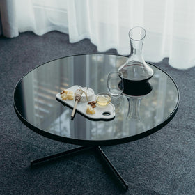 Augeno versatile glass top for coffee and patio setups