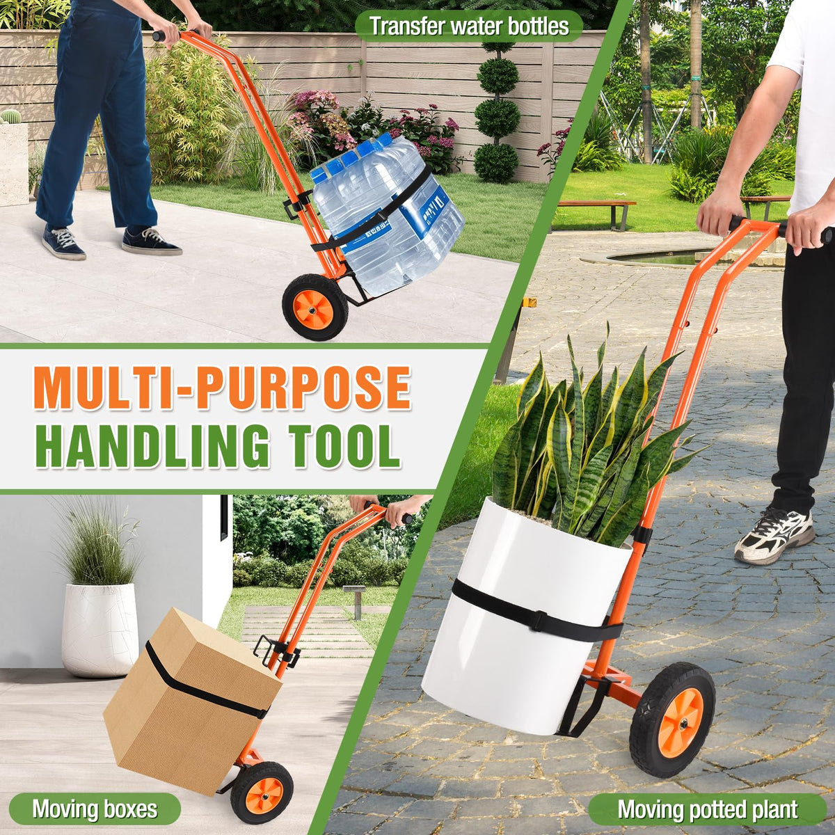 AugFir multi-purpose dolly handles plant and small items in home or shop