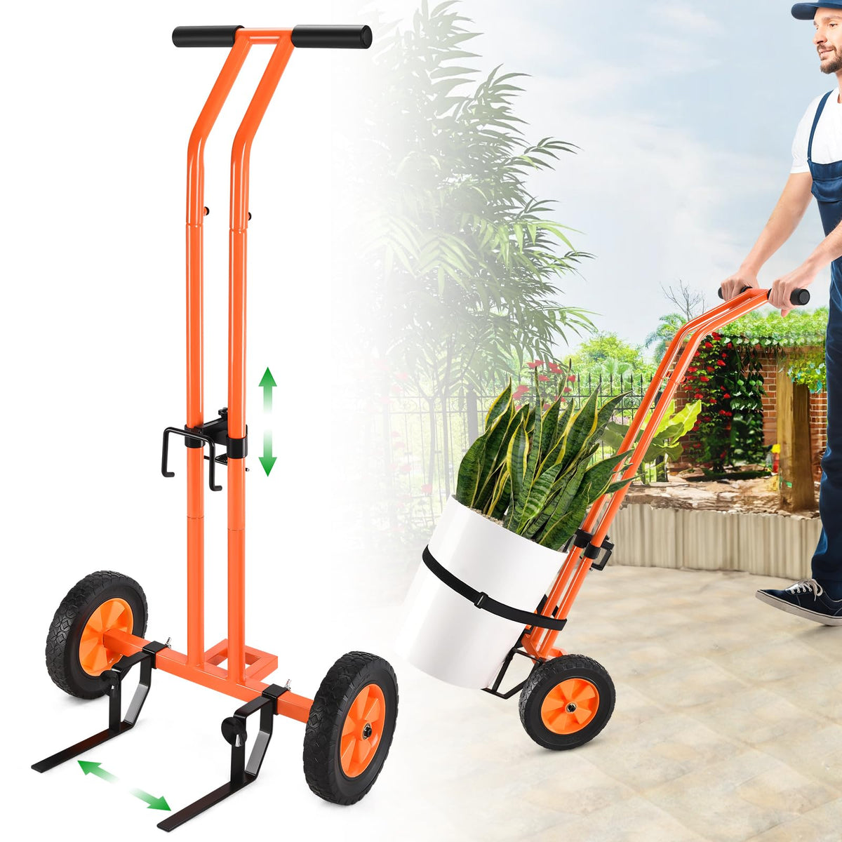 AugFir plant caddy with ergonomic T-handle enhances comfort during plant moves