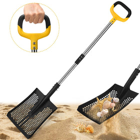 AugFir Sand Sifter Shovel with 10mm holes for quick shell and shark tooth collection.
