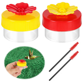 A AUGHOA hummingbird hand feeder red for convenient, on-the-go nectar feeding and observation.