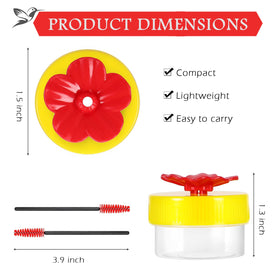 A AUGHOA hummingbird hand feeder yellow for attracting birds during outdoor viewing.