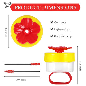 AUGHOA hummingbird ring feeder yellow close-up attracts birds
