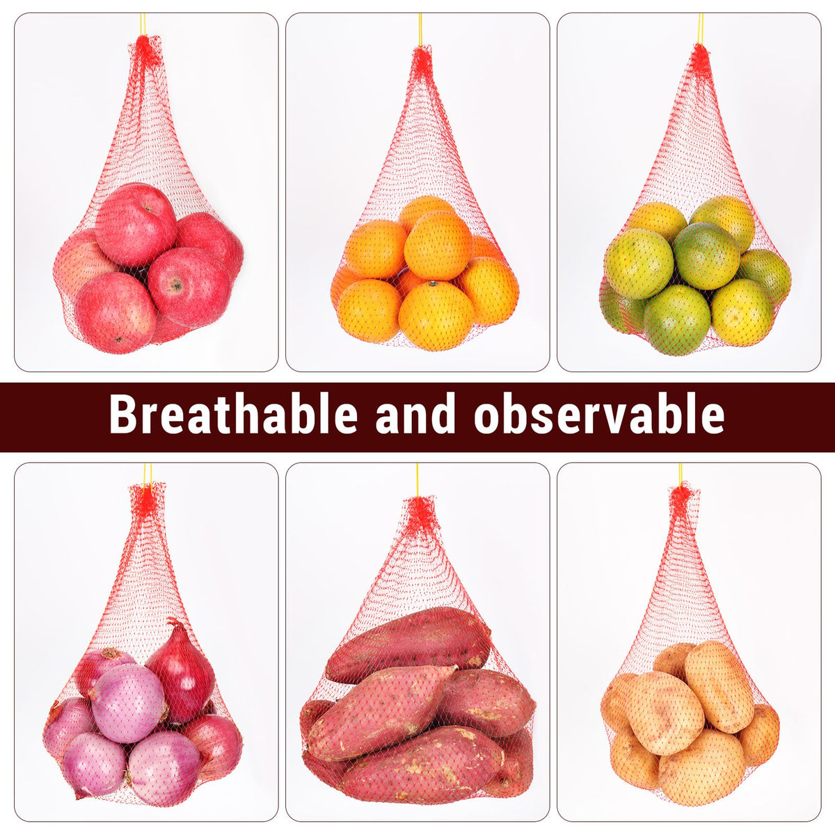 AUGHOA Tough polypropylene material ensures durable, reusable fruit nets.