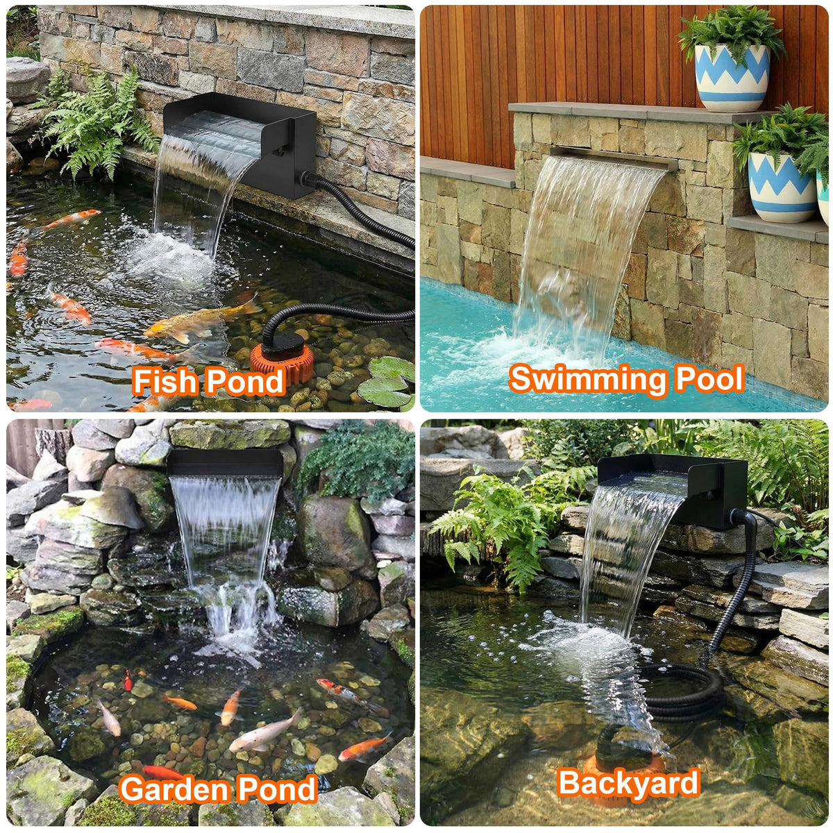 Augicy 850GPH submersible pump powering smooth water flow